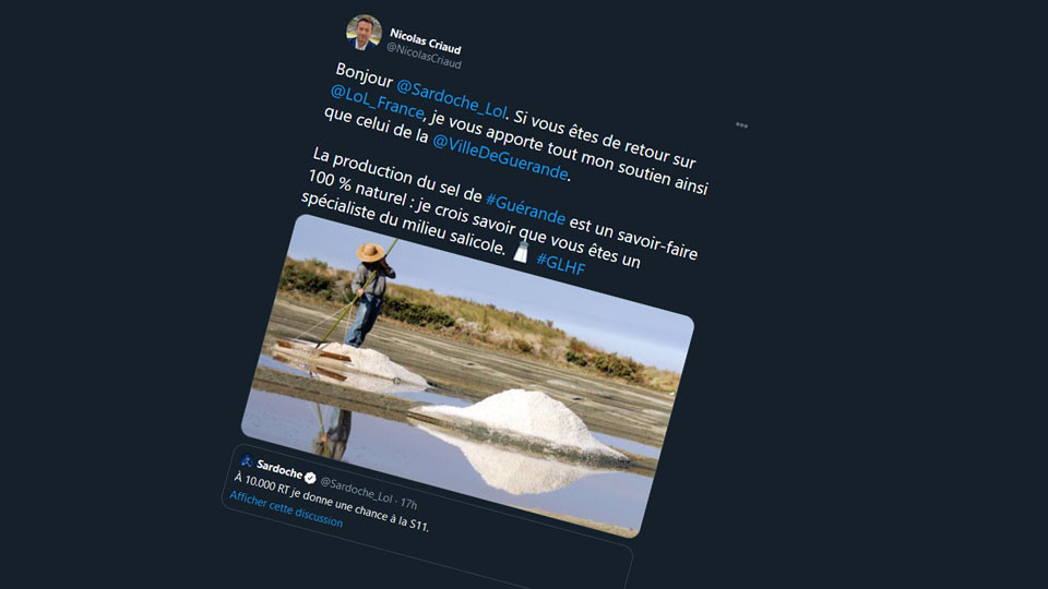 Le maire de Guérande interpelle Sardoche sur Twitter