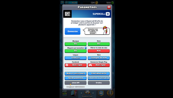 Où peut-on obtenir son jeton API sur Clash Royale ?