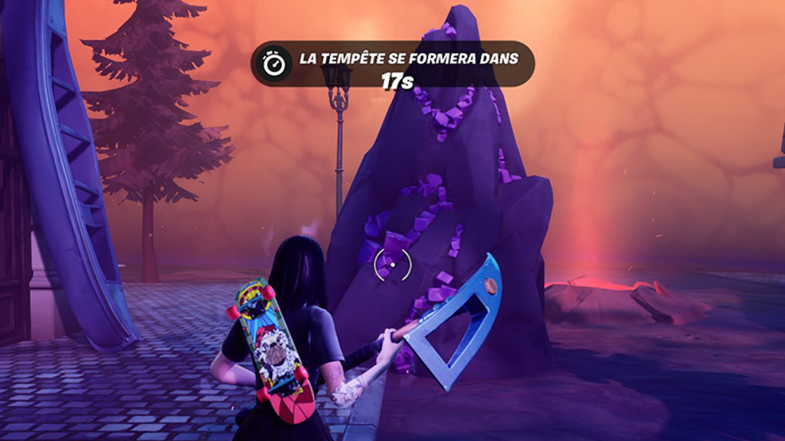 Détruire des roches des détours sur Fortnite, défi Corbeau saison 8