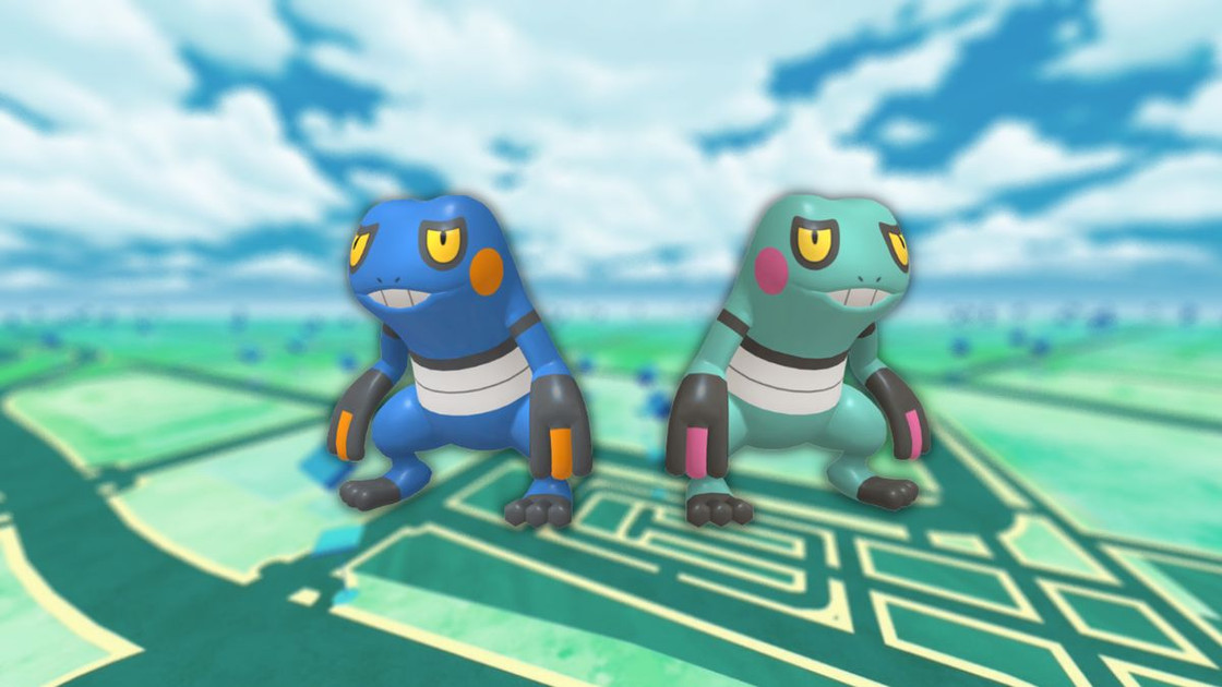 Cradopaud (shiny) dans les Heures de Pokémon Vedette de novembre 2022 sur Pokémon GO