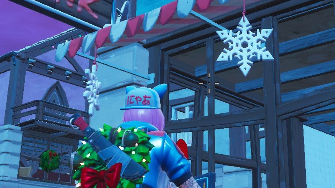 Fortnite : Détruire les décorations en forme de flocon, défi 14 jours, jour 12