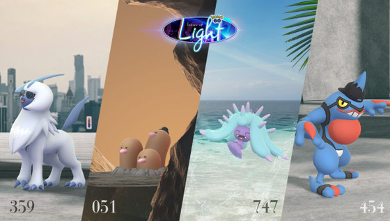 Fashion Week 2022 sur Pokémon Go, avec Couafarel (shiny), Vorastérie, Prédastérie et des Pokémon costumés