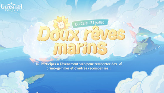 Comment participer à l'événement web Doux rêves marins de Genshin Impact ?