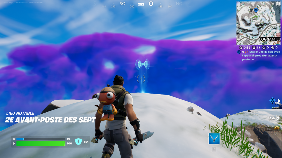 Etablir une liaison avec l'appareil près du Sanctuaire dans Fortnite, défi saison 2 chapitre 3