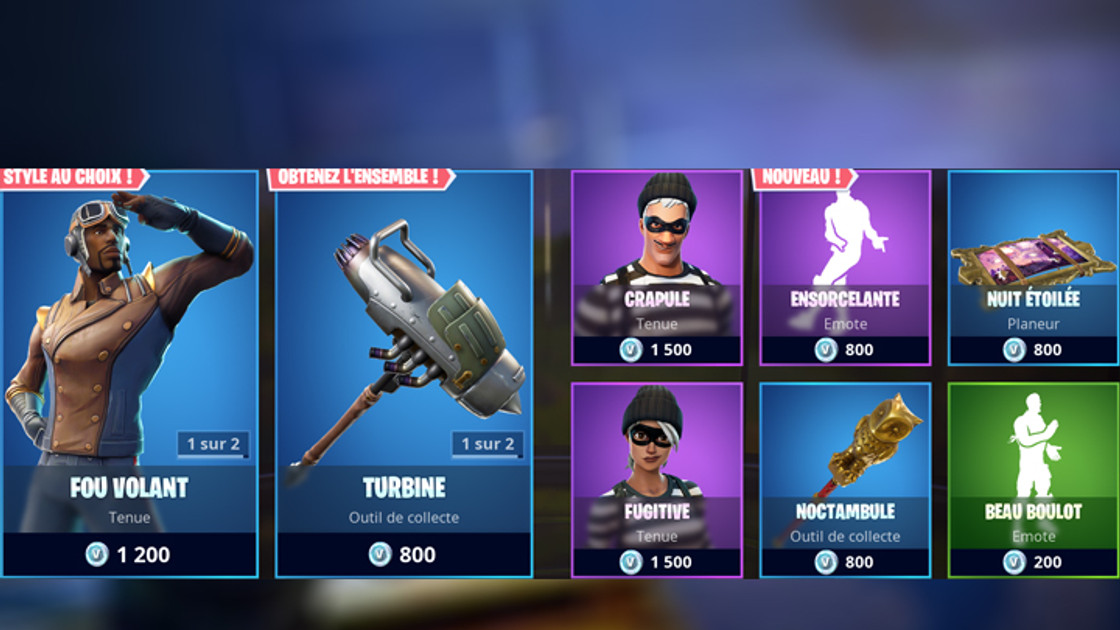 Boutique Fortnite 1 octobre