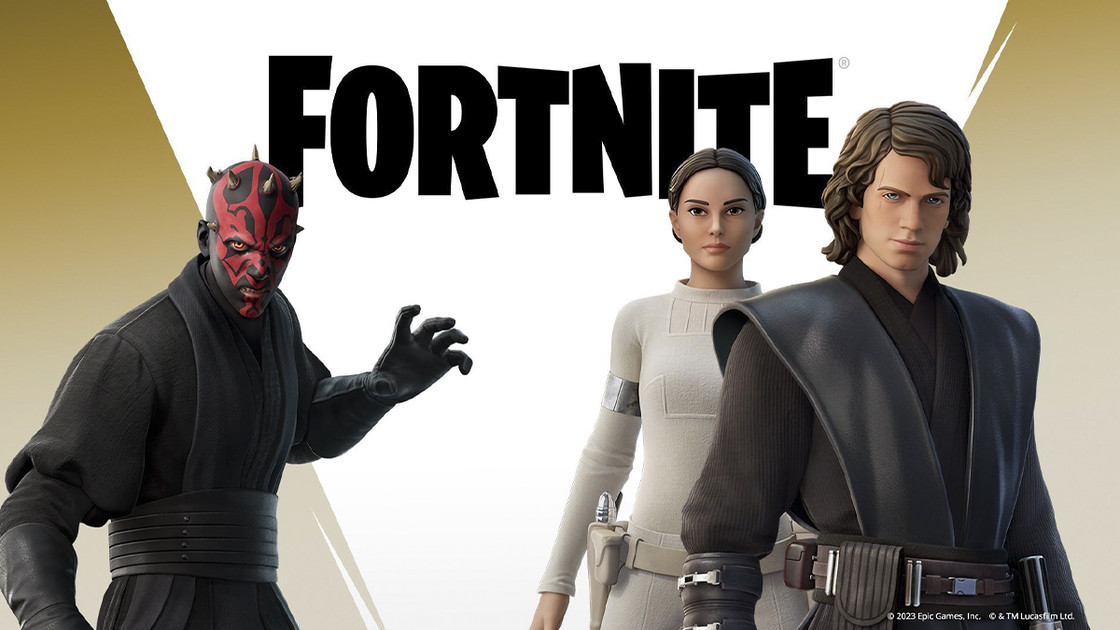 De nouveaux skins Star Wars confirmés pour Fortnite : Dark Maul et Padmé Amidala rejoignent la bataille