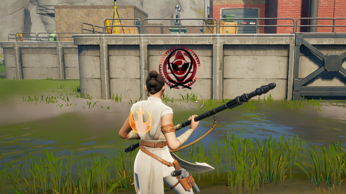 Chercher un mur couvert de graffitis à Hydro 16 ou près de Catty Corner dans Fortnite, défi saison 7