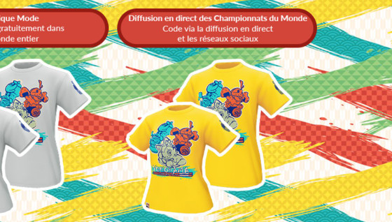 Code promo pour le T-shirt des Championnats du Monde 2023 sur Pokémon GO