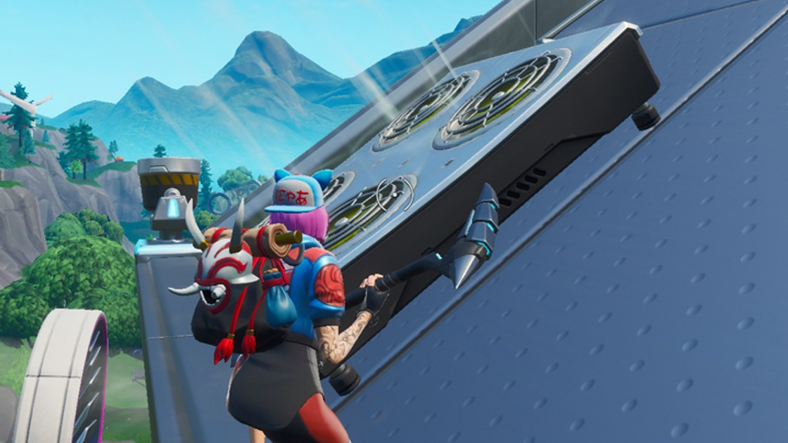 Fortnite : Utiliser un module d'aération pour se propulser en l'air dans plusieurs parties, défi semaine 2 saison 9