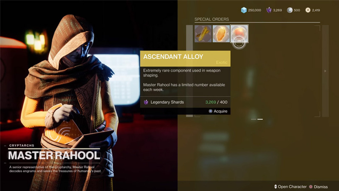 Alliage ascendant Destiny 2, comment en avoir ?