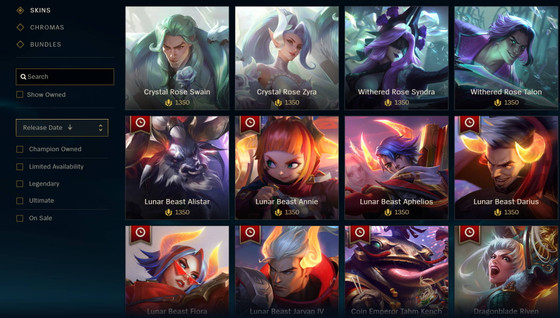 Les skins à 2000 RP sur League of Legends, c'est quasiment officiel !