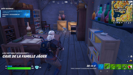 Défi : Trouver la cave de la famille Jager à Anvil Square dans Fortnite