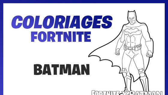Coloriage et dessin de l'univers Batman sur Fortnite