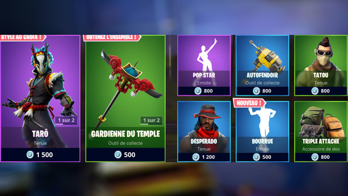 Boutique Fortnite 26 novembre