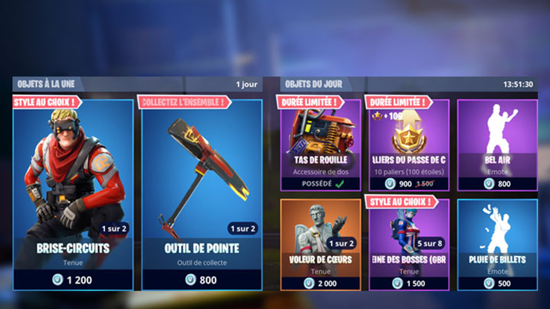 Boutique Fortnite 13 avril