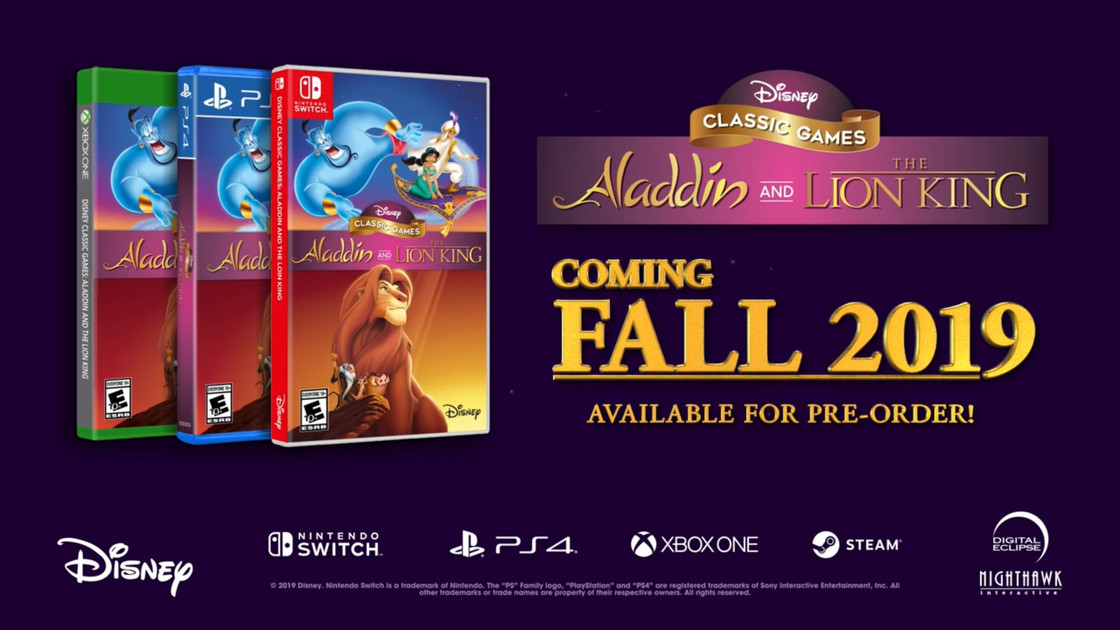 Disney Classic Games: Aladdin and The Lion King - Date de sortie et infos