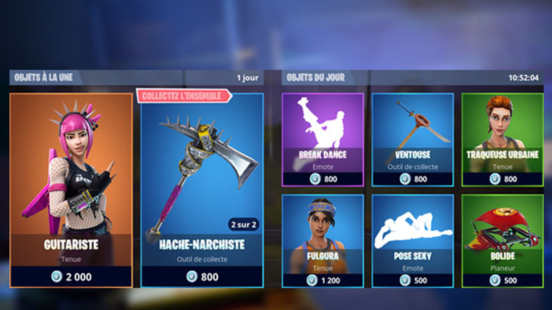 Boutique Fortnite 26 mars