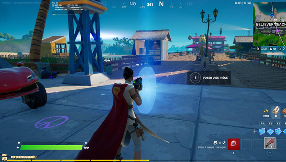 Défi Free Guy: Placer des pièces sur la carte sur Fortnite