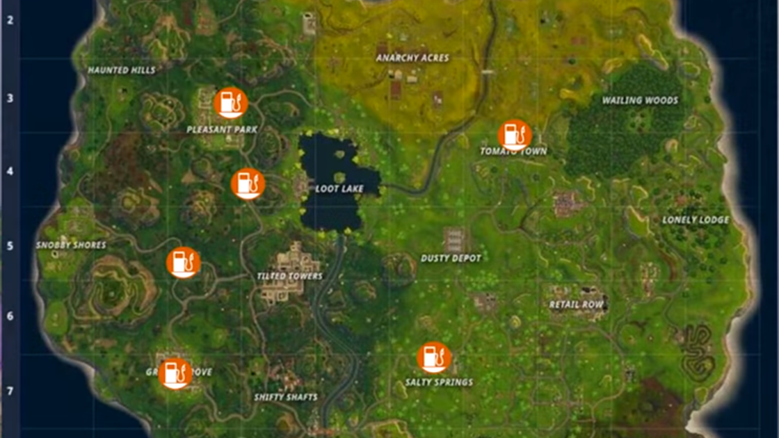 Fortnite : Distributeurs automatiques, lieu et carte