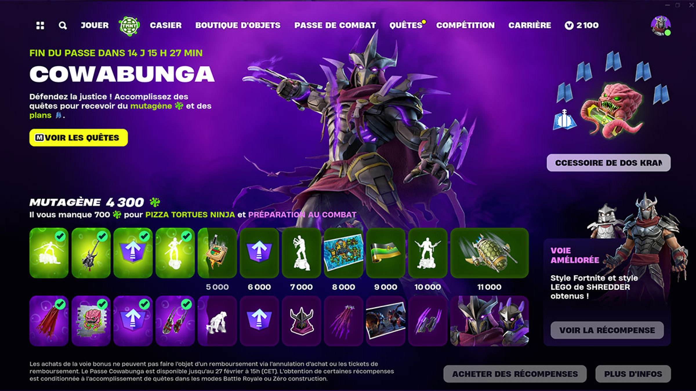 defi-cowabunga-liste-recompense-quete-guide