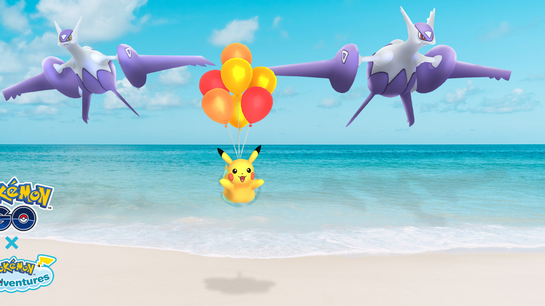 Aventures aériennes sur Pokémon Go, l'événement avec Méga-Latias, Méga-Latios et Pikachu ballon