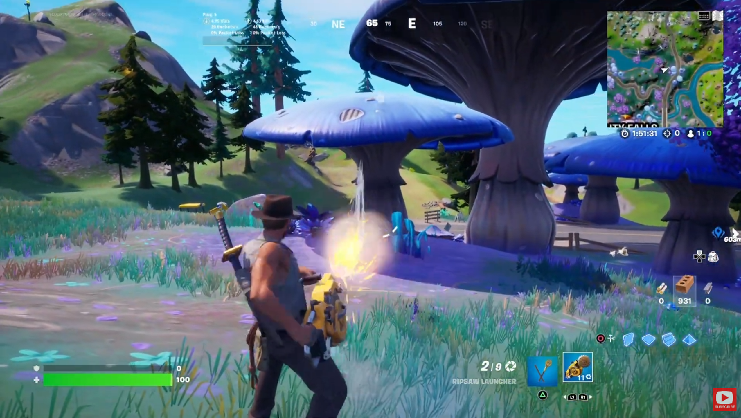 détruire-champignon-géant-lance-scie-fortnite