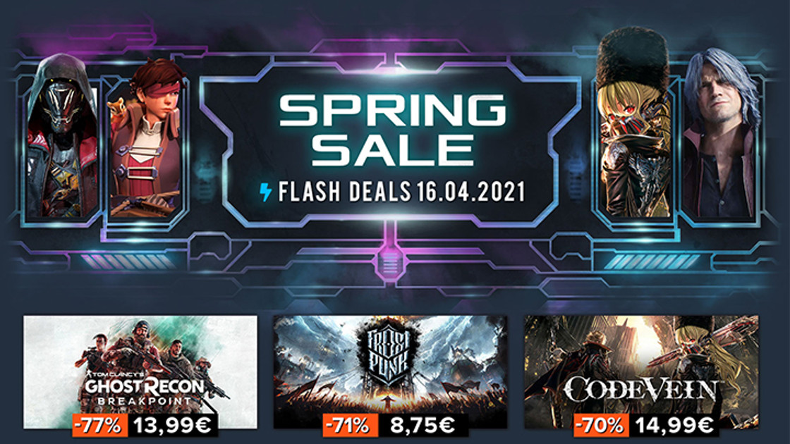 Jeux pas chers, les promos soldes printemps sont arrivés sur Gamesplanet