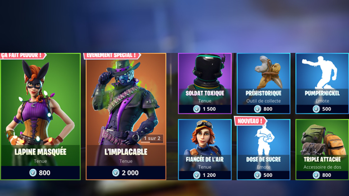 Boutique Fortnite 28 octobre