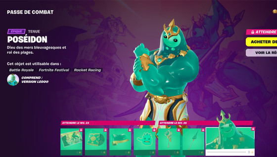 Skin Poseidon Fortnite, comment avoir l'apparence en saison 2 du chapitre 5 ?