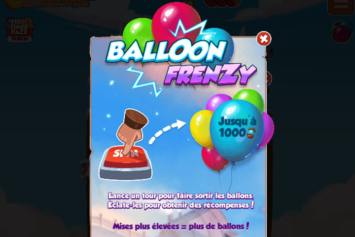 L'événement Ballon Frenzy vous permet d'avoir des tours gratuits !