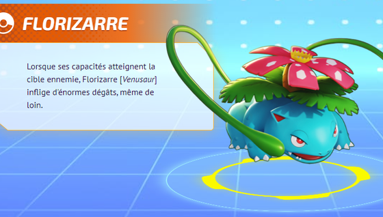 Guide Florizarre sur Pokémon Unite