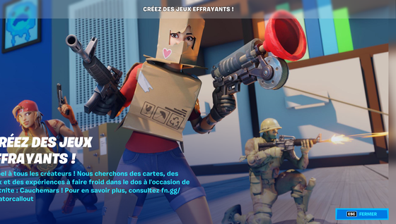 Fn gg Creatorcallout, comment envoyer des maps pour Fortnite Cauchemars ?