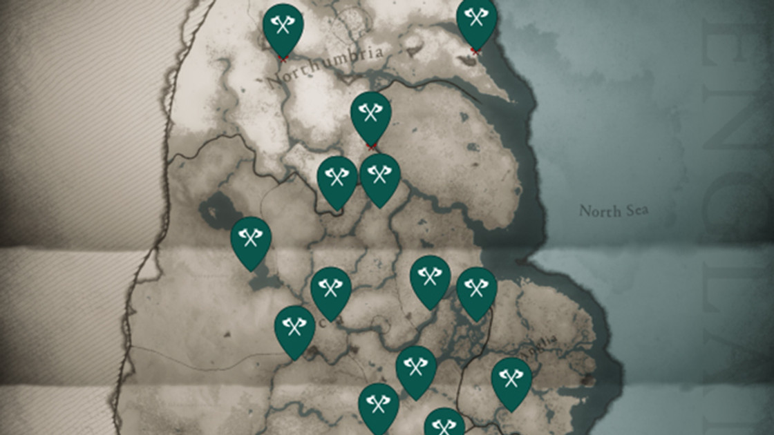 Map AC Valhalla, carte interactive complète