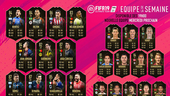 L'équipe de la semaine 20 pour FUT