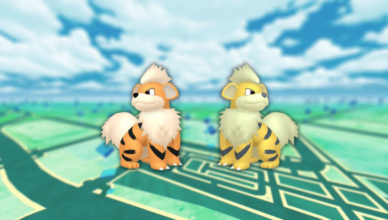 Caninos (shiny) dans les Heures de Pokémon Vedette de septembre 2023 sur Pokémon GO