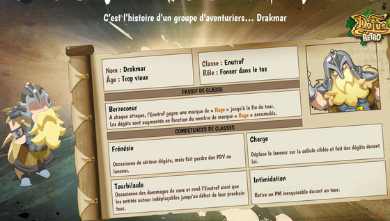 Enutrof sur Dofus Retro Temporis 2 : Parchomancia : rôle, passif, sorts, toutes les infos