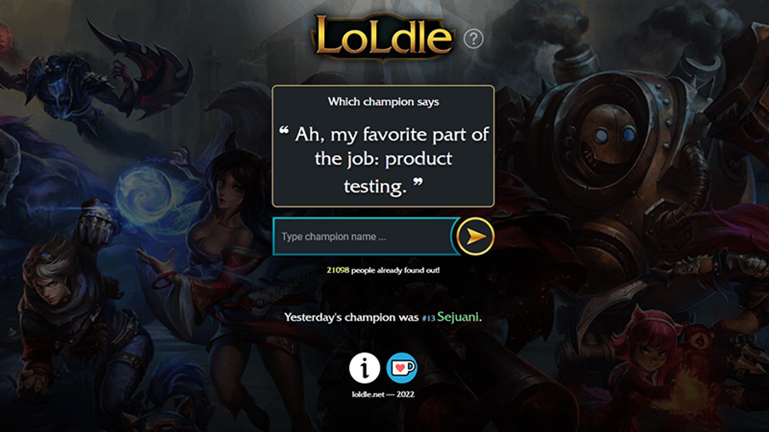 Ce couperet sera bientôt rouge. lol citation Loldle champion, quelle est la réponse de la Quote League of Legends ?