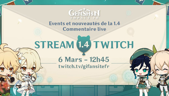 Comment suivre le stream du patch 1.4 ?