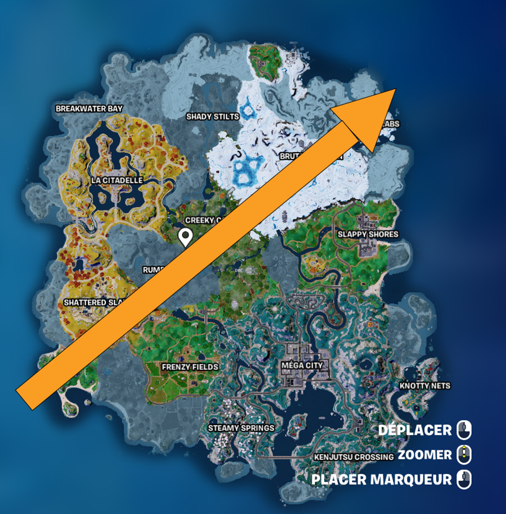 distance-nord-est-fortnite-defi