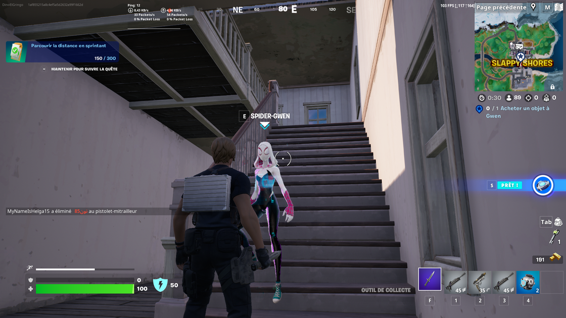 Gwen dans Fortnite, où trouver le PNJ à la saison 2 du chapitre 4 ?