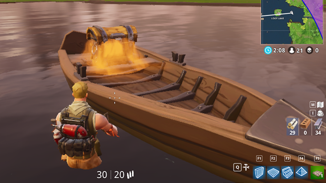 Fortnite : Fouiller entre trois bateaux