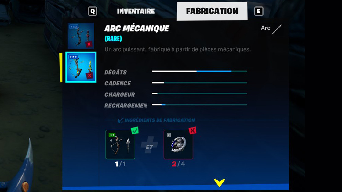 Arc mécanique Fortnite, comment les fabriquer ?