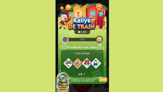 Rallye de train Monopoly GO, paliers, récompenses et durée pour l'événement d'avril 2024