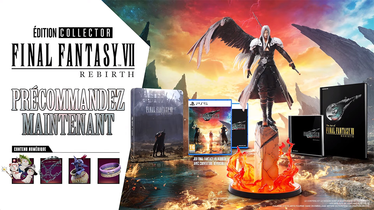 Découvrez le contenu de l'édition collector de Final Fantasy VII Rebirth