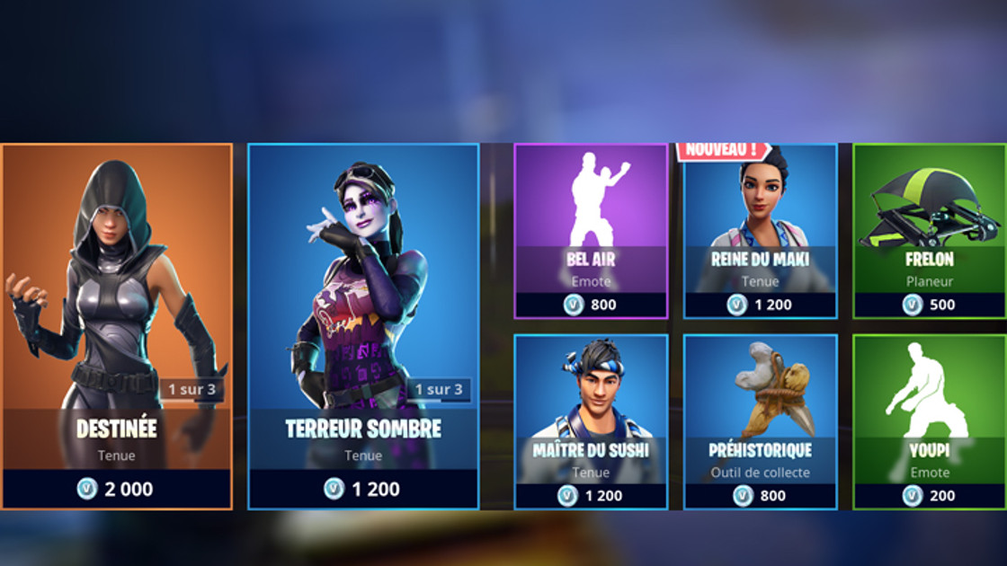 Boutique Fortnite 21 novembre