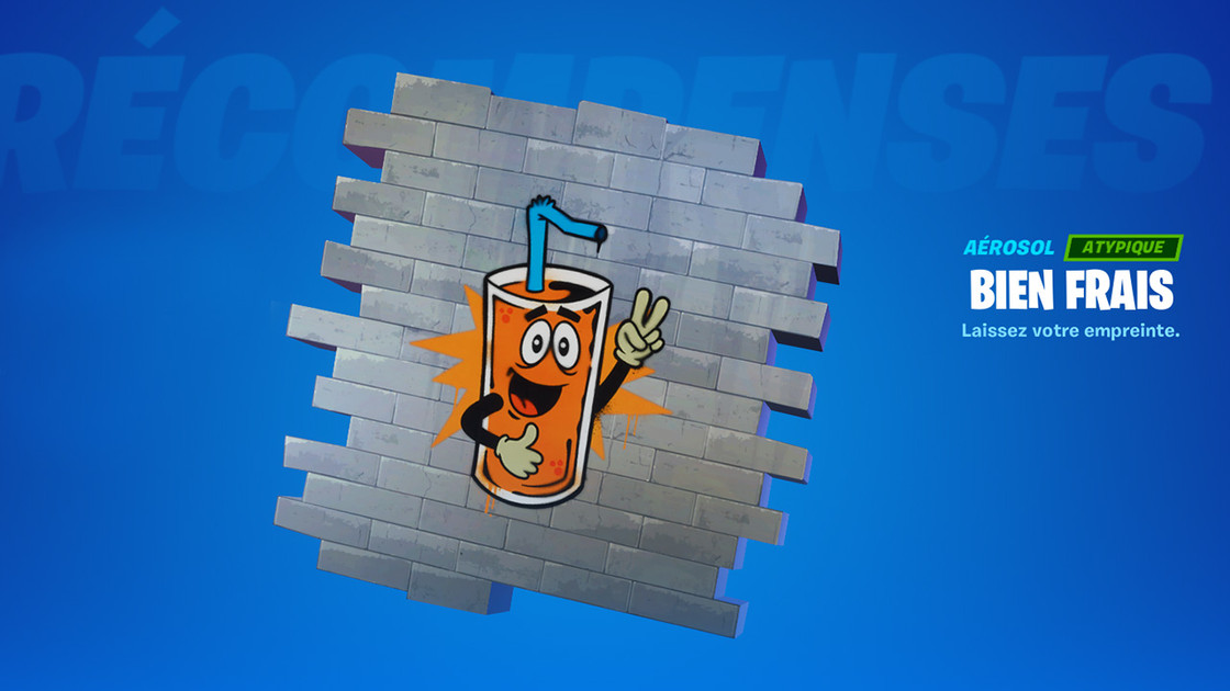 Code spray gratuit Fortnite, comment avoir l'aérosol Squeezy life ou Bien frais ?