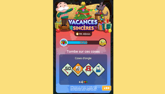 Vacances sincères Monopoly GO, paliers, récompenses et durée pour l'événement de janvier 2024