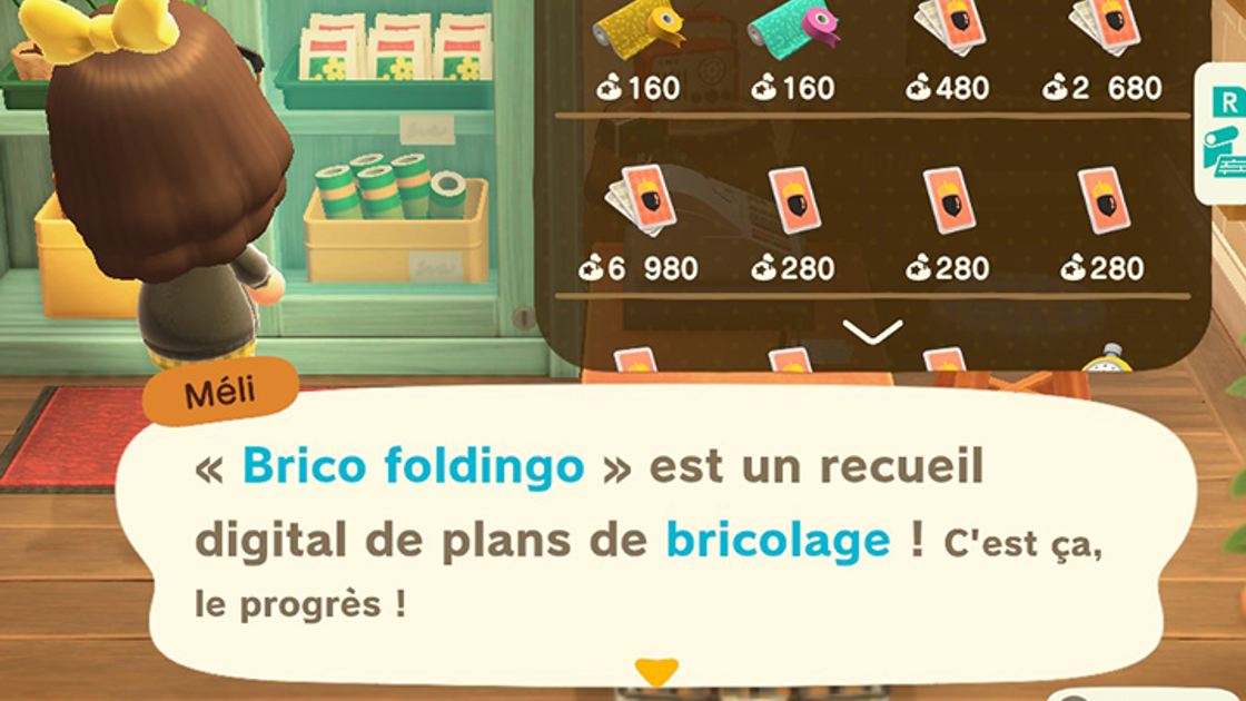 Animal Crossing New Horizons : Bricolage tous azimuts, Brico Foldingo et B.A. Ba du bricolage, plans de bricolage