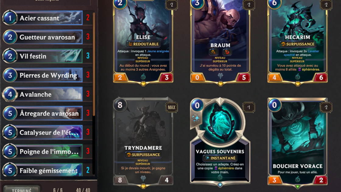 Legends of Runeterra : Trouver un code de deck et l'utiliser pour importer un deck