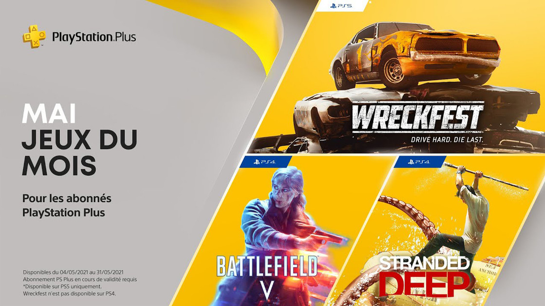 PS Plus mai 2021, quels sont les jeux gratuits ?